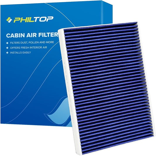PHILTOP Premium HEPA Cabin Air Filter w/Dual Activated Carbon, Compatible with CF12211 Audi Q5, Q7, A4 Quattro, A6 Quattro, Q8, A5 Sportback, SQ5, A5 Quattro, A4, e-tron Quattro, Q5 Sportback, Q5 PHEV