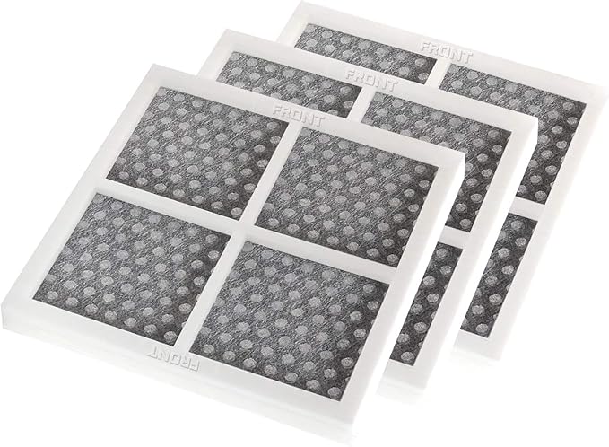 AIRWOW Replacement 3 Pack Air Filter for Refrigerators, Compatible with LG LT120F, ADQ73214404, 469918, Improves Freshness, Air Quality and Odor Control (3, White-Pro)