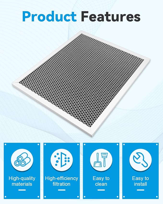 Range Hood Charcoal Filter Replacement Fit for Nutone RLX6100 SL6200H RL6200 SM6500