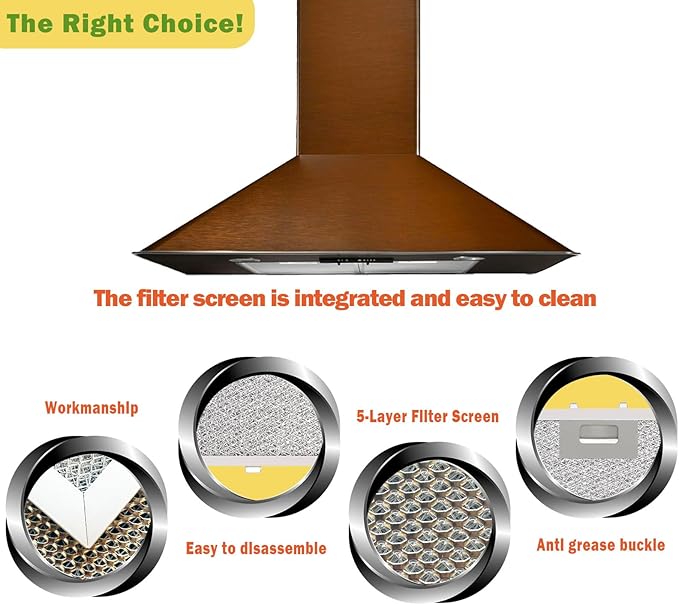 Upgrade 5-layer W10169961A Range Hood Filter Replacement Compatible with Whirlpooll Stove Hood Vent Filter 10.5" x 12" 3PCS Aluminum Mesh Hood Grease Filter Fits Ikea Kitchen Aid Jenn Air Range Hoods