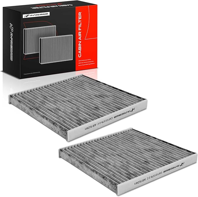 A-Premium 2-PC Cabin Air Filter with Activated Carbon Compatible with Toyota Camry, Sienna, 4Runner, Avalon, Celica, Solara & Subaru Outback, Legacy & Lexus ES300, ES330, RX330, RX350, GX470, RX400h