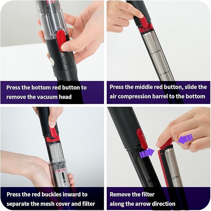 OTTWL 3 Packs SV50 Vacuum Replacement Filters Compatible with Dyson PencilVac Fluffycones、PencilVac Fluffy Cordless Vacuum