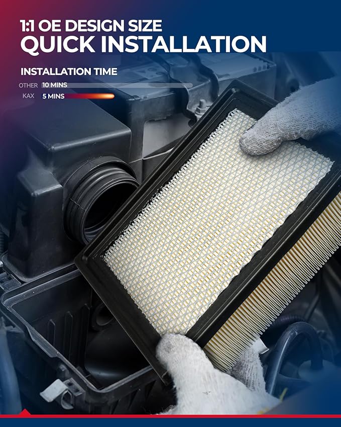 KAX Engine Air Filter, CA9563 Replacement for Ford Ranger 2005-2008, Explorer Sport Trac 2002-2005; Mazda B2300 2005-2009, B3000 2005-2007, B4000 2005-2009
