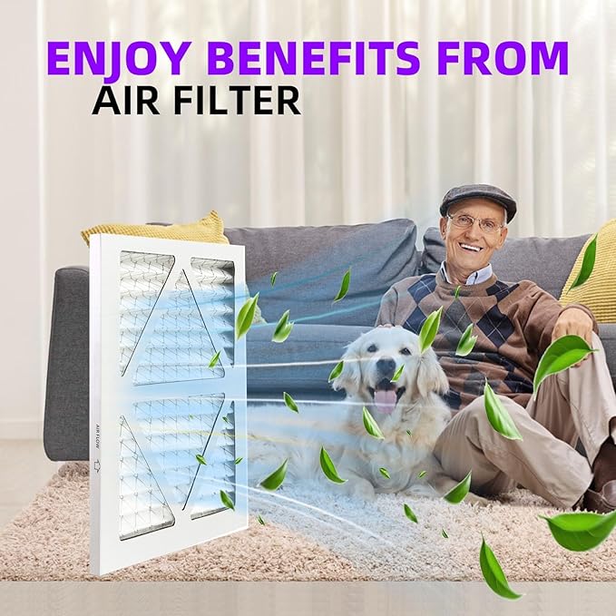 14x14x1 MERV 13 (6-Pack) Pleated Air Filter (Actual Size: 13.75"x13.75"x0.75") MPR 1900 & FPR 10, Furnace Air Filters
