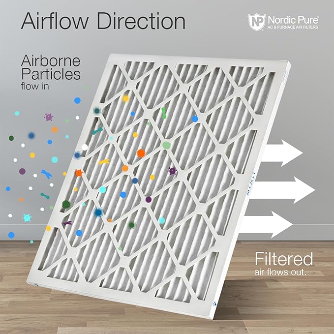 Nordic Pure 12x20x1 (Actual Size: 11 1/2 x 19 1/2 x 3/4) Pleated MERV 13 Air Filters 4 Pack