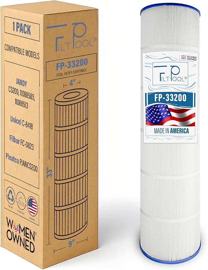 FP-33200 Replacement Pool Filter Cartridge Replacement for Jandy CS200, 11088503, 11088513, Pentair R0462400 – Swimming Pool Filter System - Clean Water Filtration – 1 Pack, 200 SQFT