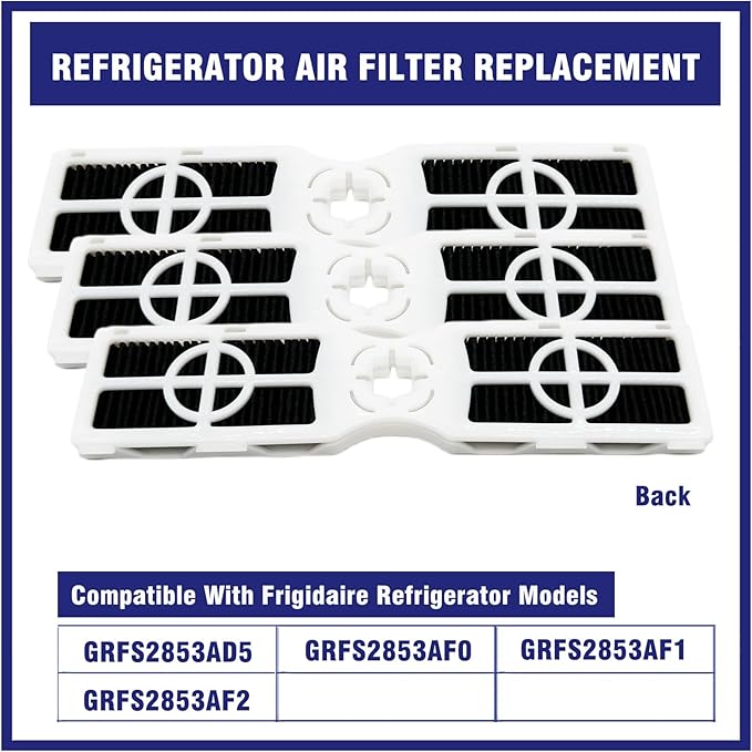3 Pcs Refrigerator Air Filter Replacement Fit for Frigidaire GRFS2853AD5, GRFS2853AF0, GRFS2853AF1, GRFS2853AF2