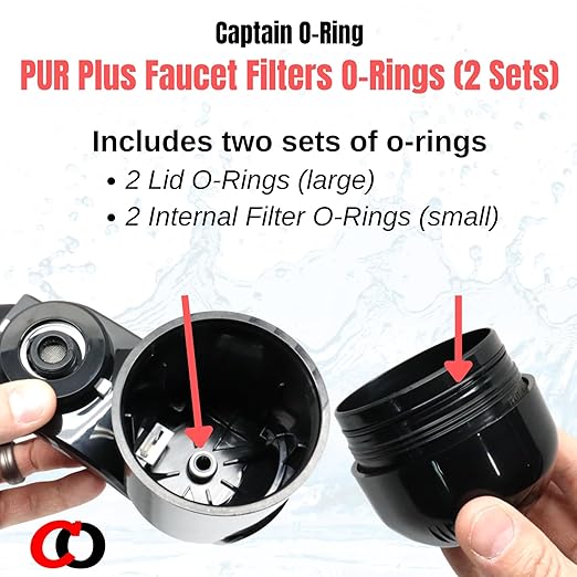 Captain O-Ring – Replacement O-Rings for PUR Plus Sink Faucet Filters (2 Sets)