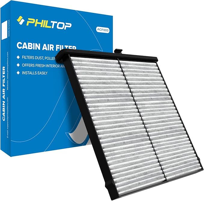PHILTOP HEPA Cabin Air Filter w/Activated Carbon, Compatible with CF11811 Mazda CX-5 2013-2025, 3 2014-2018, 6 2014-2021, Carbon Filter Up Dust Pollen Odor