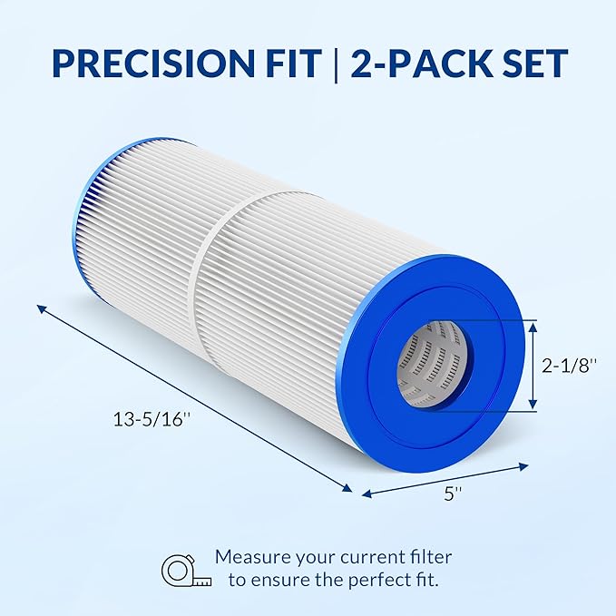 2-Pack PRB25-IN, C-4326, FC-2375 Replacement Spa Filter, Compatible with Jacuzzi J-200 & Pentair Hot Tub Filter, 25 Sq.Ft., Pro Series
