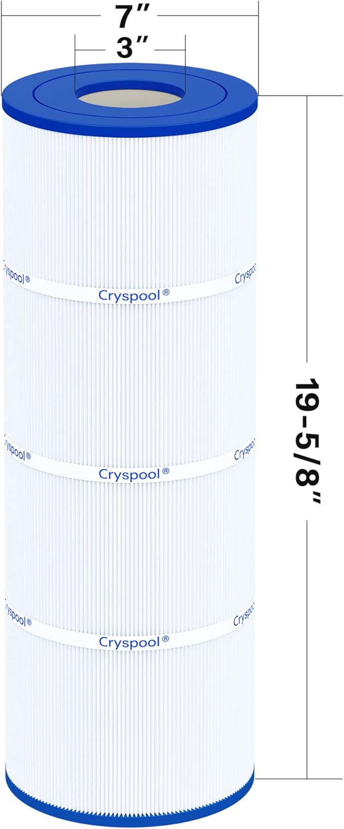 Cryspool® 07066 Filter Compatible with CX580XRE, SwimClear C3025, C3030, PA81, C-7483, FC-1225, 4×81 Sq. Ft Pool Filter Cartridge, 4 Pack