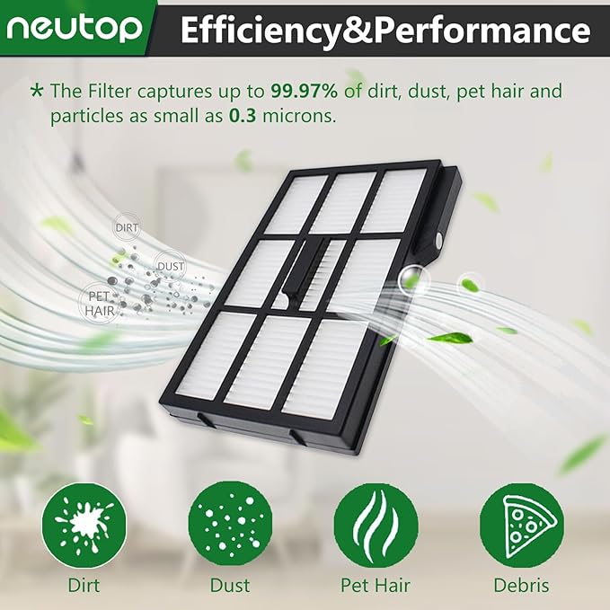 Replacement HEPA Filters Compatible with eufy E28 E25 (New Version) Robot Vacuums Parts High-Effiency Filter Accessories, 8-Pack