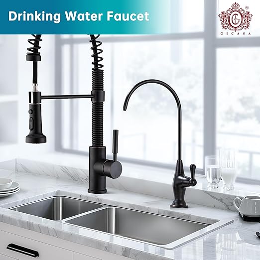 Sink Drinking Water Faucet, Sink Water Filter System, Suitable for Most Reverse Osmosis or Water Filtration Systems,Stainless Steel Reverse Osmosis Faucet for Kitchen Bar, Oil Rubbed Bronze