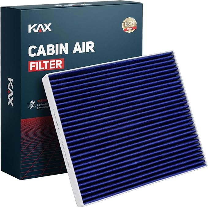 KAX Premium HEPA Cabin Air Filter with Dual Active Carbon, CF10381 Replacement for Hyundai Sonata 2006-2010, Santa Fe 2007-2009, Azera 2006-2008, Kia Optima 2006-2010, Carnival, Strong Adsorption
