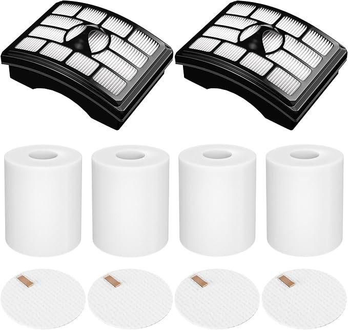 Vacuum Filter Replacement for Shark Rotator Pro Lift-Away NV500, NV501, NV502, NV503, NV505, NV510, NV520, NV552, UV560, Part # XFF500 & XHF500 (2 Post Filters + 4 Foam & Felt Filters)