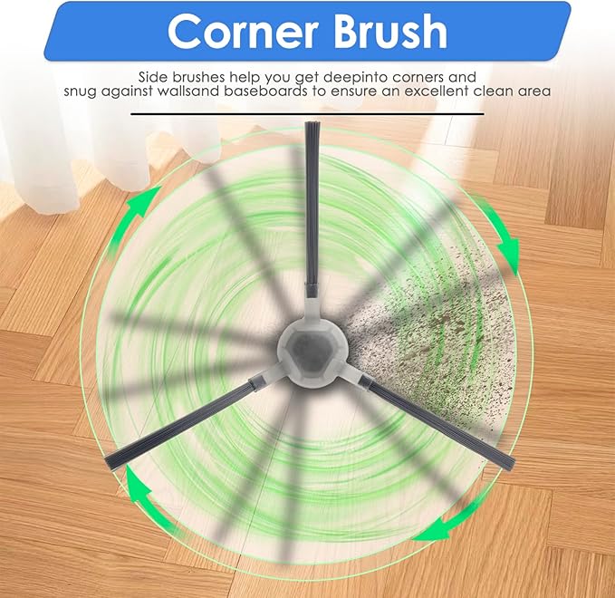 (10 Pack) M2 Pro Replacement Side Brushes Compatible with Lefant M2 Pro/ M2S Pro/ M1/ M310/ M210/ M210B/ M213S Robot Vacuum, Side Brush Kit, Corner Brush Accessories Kit, Vacuum Attachments Brushes