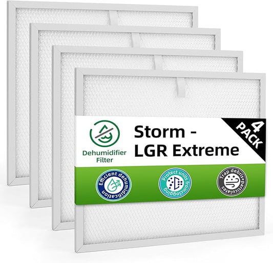 Storm LGR Extreme Filters MERV-8 Compatible with Alorair Commercial Dehumidifiers 12.2×9.9×0.4,Whole Home Basement,4 Pack