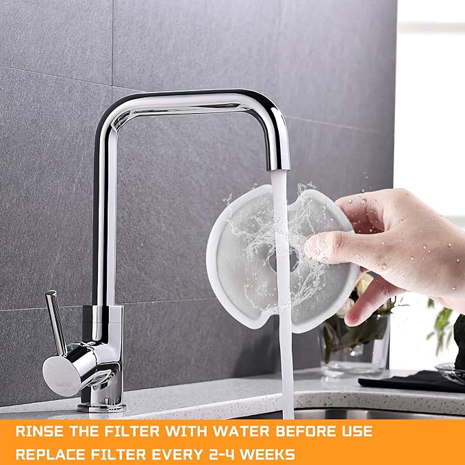 Wonder Creature Cat Water Fountain Filter Replacement, 4/8/12/4+4/8+8 Filters Pack for 2L/67oz Automatic Cat Fountain (12 Pack)
