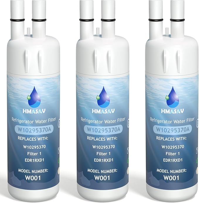 W10295370A Water Filter Replacement, Compatible with Whirlpool EDR1RXD1, Everydrop Filter 1, EDR1RXD1B, W10295370, WHR1RXD1, KAD1RXD1, P4RFKB2, P8RFWB2L, 46-9930, 46-9081 3PACK