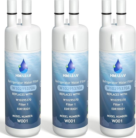 W10295370A Water Filter Replacement, Compatible with Whirlpool EDR1RXD1, Everydrop Filter 1, EDR1RXD1B, W10295370, WHR1RXD1, KAD1RXD1, P4RFKB2, P8RFWB2L, 46-9930, 46-9081 3PACK