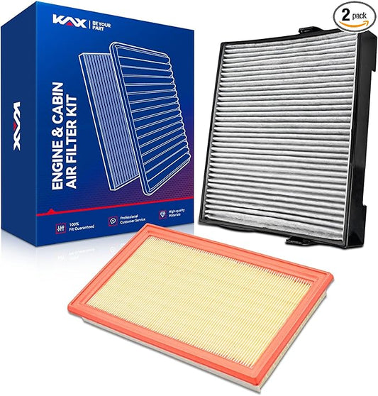 KAX Engine & Cabin Air Filter Kit, Replacement for Subaru Forester 2004-2008 2.5T, Replace# CA4309 CF10745