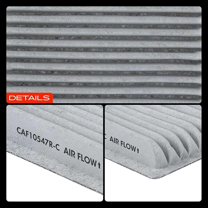 A-Premium Cabin Air Filter w/Activated Carbon Compatible with Ford, Lincoln & Mazda - Edge 2007-2014, MKS 2009, MKX 2007-2016, MKZ 2008-2009, CX-9 2007-2015 - 2.0L 3.5L 3.7L - Replace# 7T4Z-19N619-B