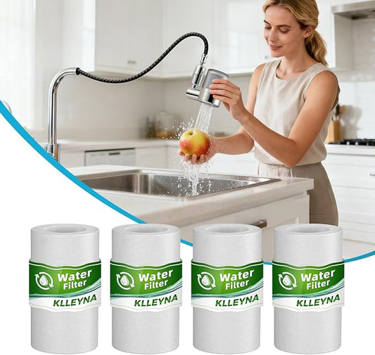 White Filter Replacements for Klleyna Faucet Filter (B0FVSLCRNL) (4 PCS)