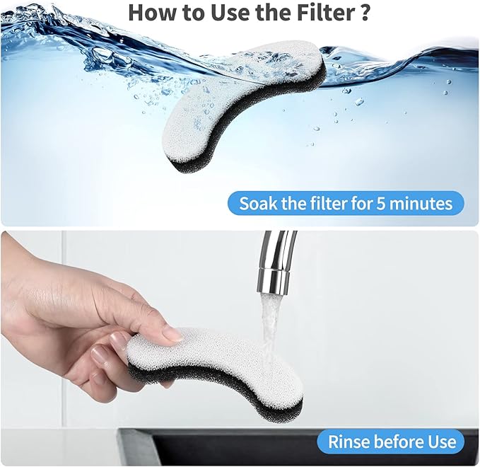 Cat Water Fountain Filters, 16 Pack Pet Fountain Replacement Foam Sponge Pre-Filters Fit for Clear Cat Water Fountain, Dog Dispenser