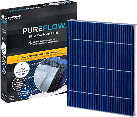 PureFlow HEPA Cabin Air Filter PC4013HX | Fits 2010-2017 Chevrolet Equinox, 2011-2015 Hyundai Sonata, 2010-2017 GMC Terrain, 2011-2015 Kia Optima, 2013-2018 Hyundai Santa Fe Sport