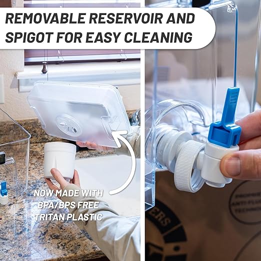 Epic Pure XP Water Filter Dispenser with Advanced CoreXchange™ Filter. 36 Cup 100 Gallon Made in USA Filter. NSF Certified | Removes PFAS, Lead, Chlorine & More | BPA-Free |