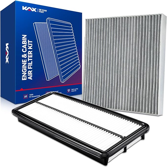 KAX Engine & Cabin Air Filter Kit, Replacement for Honda Accord 2003-2007 3.0L, Acura TL 2004-2006, RL 2005-2008, Replace# CA9600 CF10134