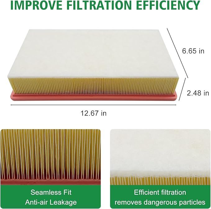Capume 2PCS Cabin Engine Air Filter Kit JM5Q0 JM9620 Fits for 2018-2025 Atlas, 2020-2025 Atlas Cross Sport, Replacement for 5Q0-819-653, CF11643, 3QF129620