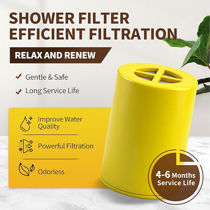 (4-Pack) Shower Filter Replacement Compatible with Afina Filter Showerhead & Shower Filter, for Hard Water Remove Chlorine And Other Impurities