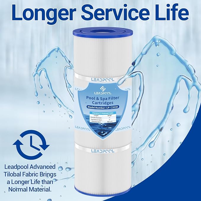 C3030 Pool Filter Cartridges Replacement for Hayward 3025,CX580XRE,C-7483,PA81,C3020,FC-1225,4 * 81 Sq.ft.4 Packs.