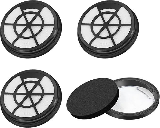 4 Pack NEN110A/NEN110B/NEN110D Vacuum Filter for Eureka, Compatible with Eureka WhirlWind Bagless Canister Vacuum Cleaner, Inlet Frame and Sponge Filter
