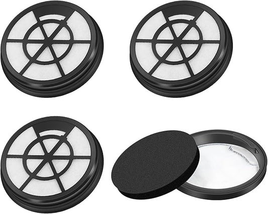 4 Pack NEN110A/NEN110B/NEN110D Vacuum Filter for Eureka, Compatible with Eureka WhirlWind Bagless Canister Vacuum Cleaner, Inlet Frame and Sponge Filter
