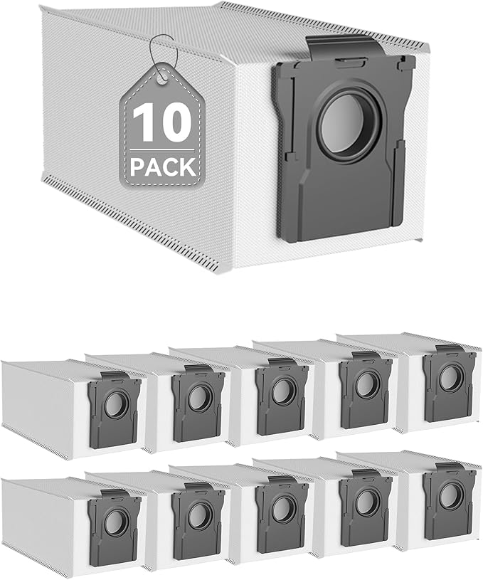 10Pcs Dust Bags Replacement for Ezzomy DXC1200 Touchless Automatic Vacuum Dustpan, 2.9L Large Capacity Disposable Vacuum Bags