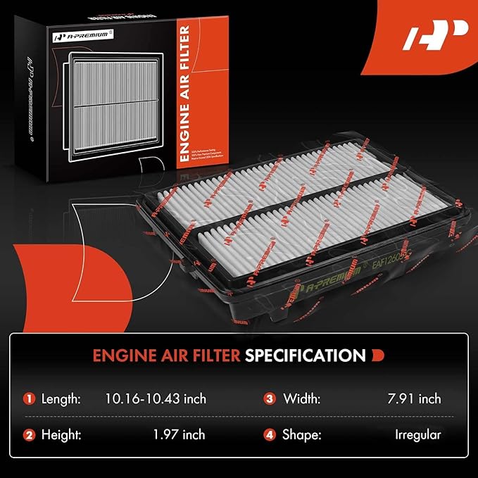 A-Premium Engine Air Filter Compatible with Acura RDX 2019 2020 2021 2022 2023 - L4 2.0L - Replace# 17220-5MS-H00