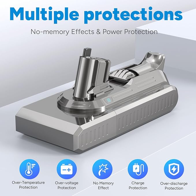 Upgraded 9000mAh V-11 V-15 Click in Battery Compatible with Dyson 25.2V, Compatible for Click-in Installation for Extra/Absolute/Animal/Torque/Drive/Outsize V-11 V-15 SV-15 SV-22 970425-01