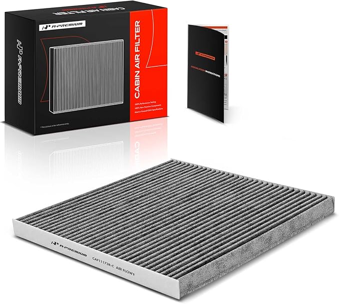 A-Premium Cabin Air Filter with Activated Carbon Compatible with Nissan Altima 2007-2012, Maxima, Murano 2009-2014, Quest 2011-2017, 2.5L 3.5L, Replace# 27277JA000