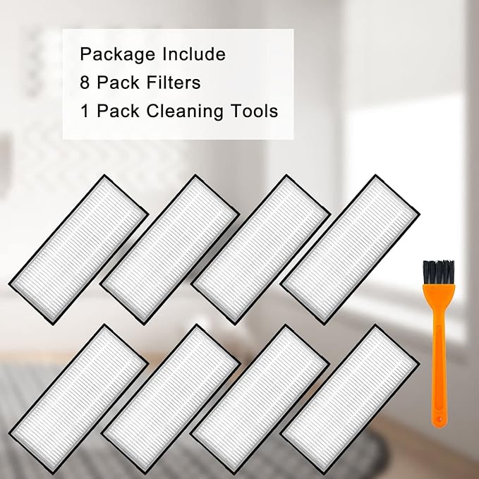 Filter Replacement for Roborock S7 S7+ S7 Max Ultra S8 Pro Ultra S8+ S8 S7MaxV S7 MaxV Plus Robot Vacuum Cleaners,Hard Floor Washable Filters,8 Pack Filters