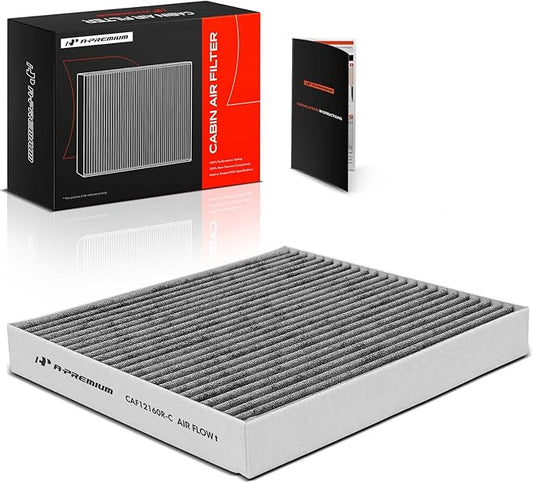 A-Premium Cabin Air Filter with Activated Carbon, Compatible with Hyundai Kona 18-23, Tucson 16-21, Veloster 19-21, Venue 20-23 & Kia Seltos 21-23, Soul 20-23, Sportage 17-22