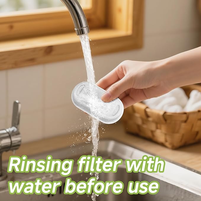 Cat Water Fountain Filters, 24 Pack Cat Fountain Filter Replacement for 67oz/2L & 108oz/3.2L Stainless Steel Pet Water Fountain, 12 Pack Pet Replacement Filters with 12 Sponges