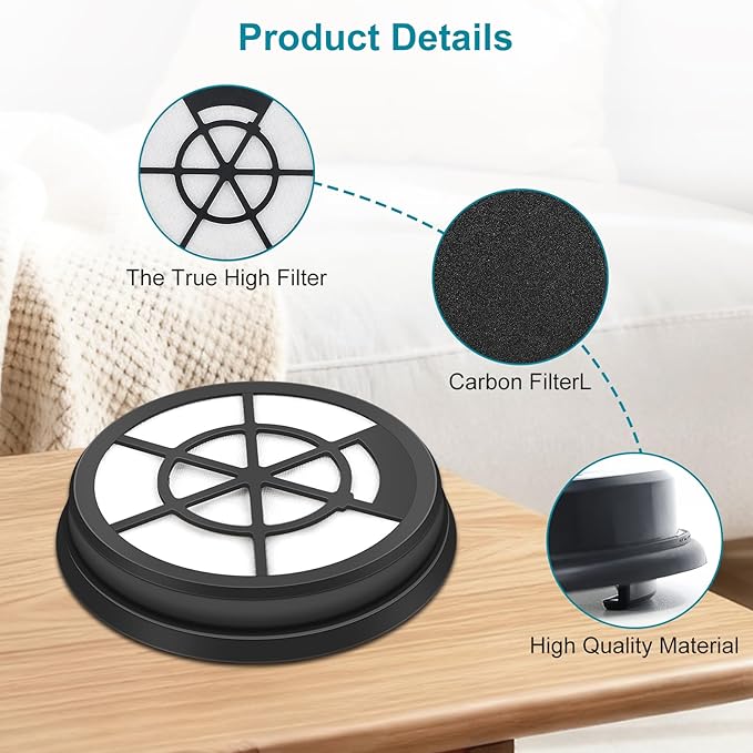 4 Pack NEN110A/NEN110B/NEN110D Vacuum Filter for Eureka, Compatible with Eureka WhirlWind Bagless Canister Vacuum Cleaner, Inlet Frame and Sponge Filter