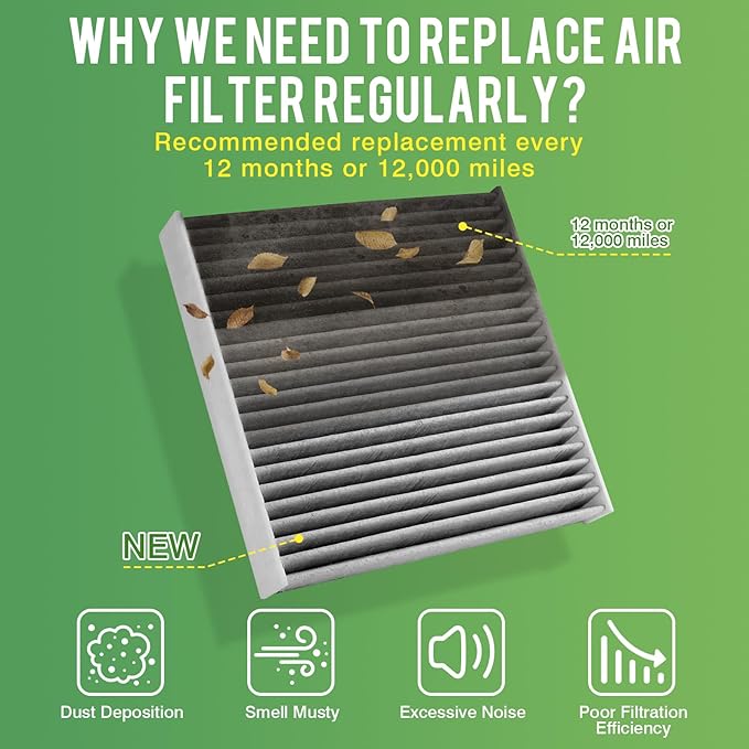 Cabin & Engine Air Filter Fit for Toyota Tundra 2007-2010 4.0L V6 Activated Carbon Cabin Filter Replace#CF10285 CA9683 Car Accessories