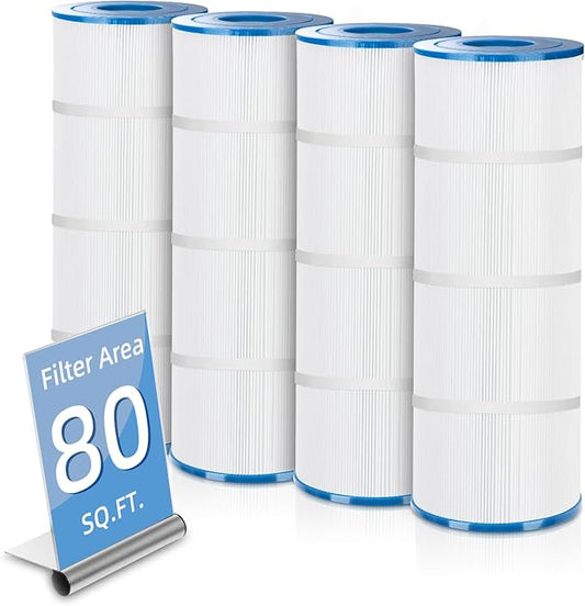 4 Pack CCP320 Pool Filter Cartridge Replace for Clean & Clear Plus 320, Pleatco Advanced PCC80, Waterway Crystal Water 325, Unicel C-7470, Filbur FC-1976, 178580