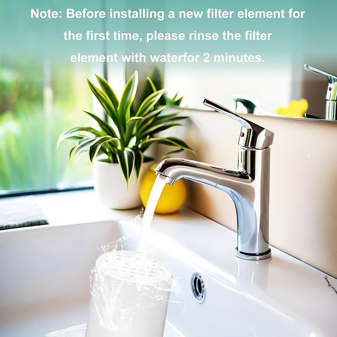 Replacement Shower Filter Cartridge Compatible with Kitsch Filtered Shower Head,Water Softener Filter for Hard Water Reduce Chlorine and Harmful Substances (3)