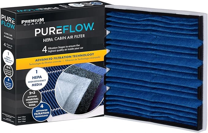 PureFlow HEPA Cabin Air Filter PC9957HX | Fits 2014-07 Chevrolet Tahoe, 2013-08 Tahoe, 2013-07 Silverado 2500