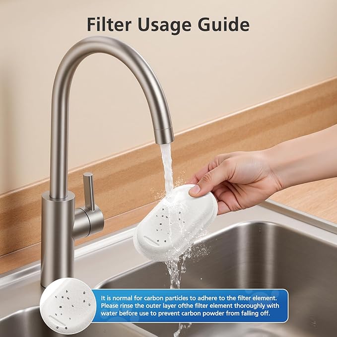 32 Pack Cat Water Fountain Filters for 108/3.2L& 67oz/2L& 4L/135oz Stainless Steel Pet Water Dispenser Cat/Dog Fountain Filter Replacement(16 Filters & 16 Sponges)