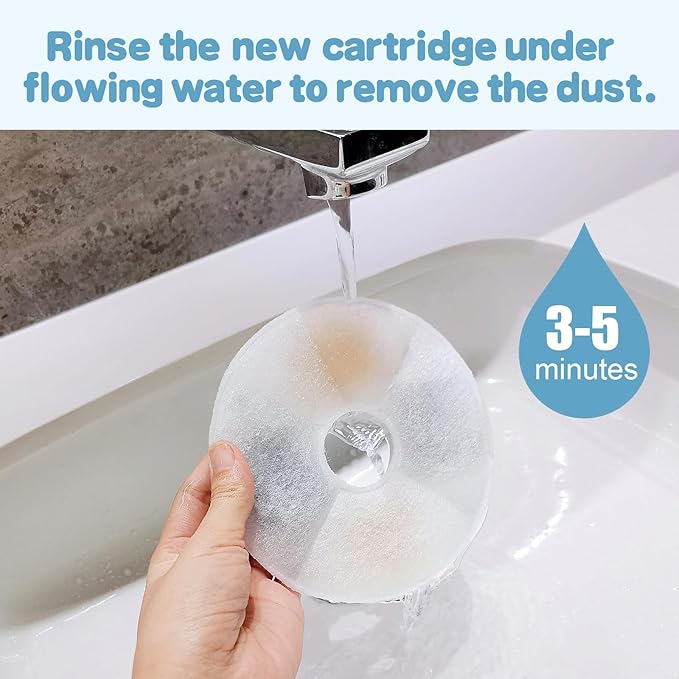 12 Pack Cat Water Fountain Filter Replacement Compatible with Catit, Cat Fountain Filters Compatible with Catit Design Senses Fountain/Flower Fountain/Senses 2.0 / Fresh & Clear Stainless Steel